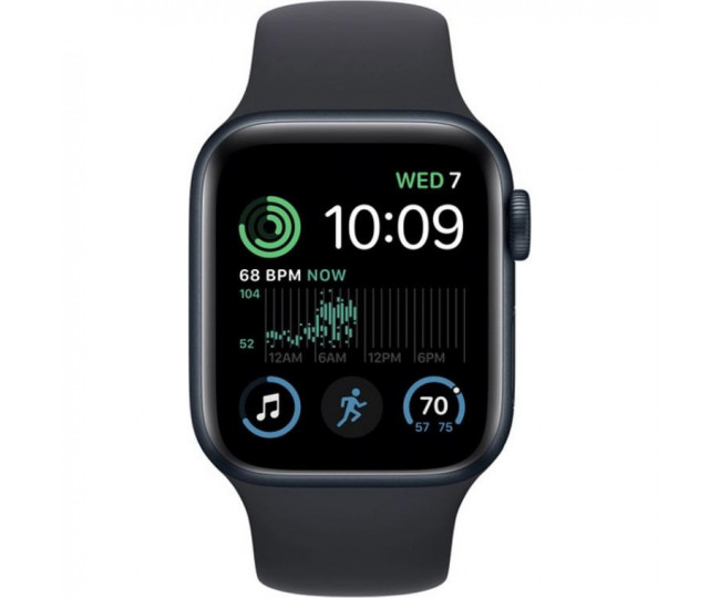 Apple Watch SE 2 + LTE 44mm Midnight Aluminum Case Midnight Sport Band (MNPY3/MNU03/MNTY3)